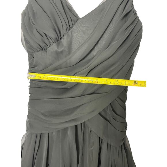 90s Vintage Whimsigoth Layered Dark Fairy Midi Dress Size Medium - Picture 5 of 7